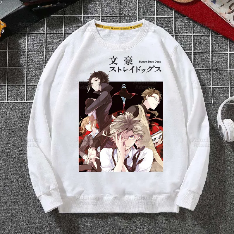 

Bungou Stray Dogs Hoodie Bungo Sweatshirts Nakahara Dazai Pullover Harajuku Men's Osamu Hoodie Casual Fashion Nakajima Clothes