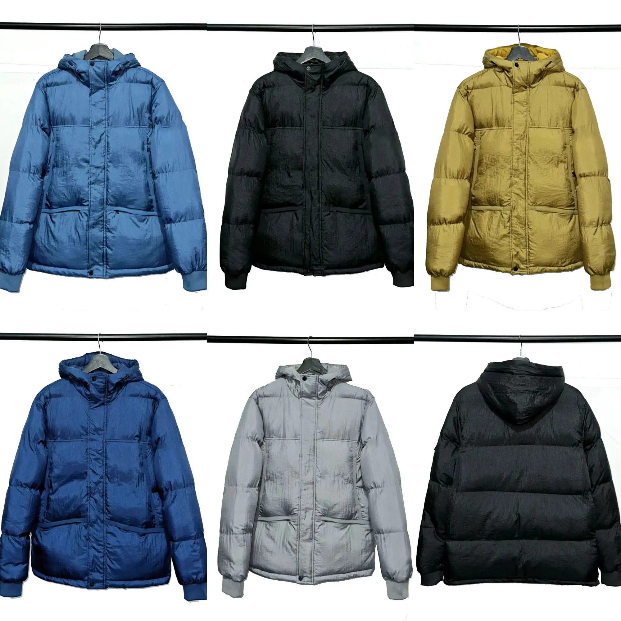 

Windproof 22ss Winter Jackets Coat for Men Stone Waterproof Metal Nylon Hooded Down Jacket