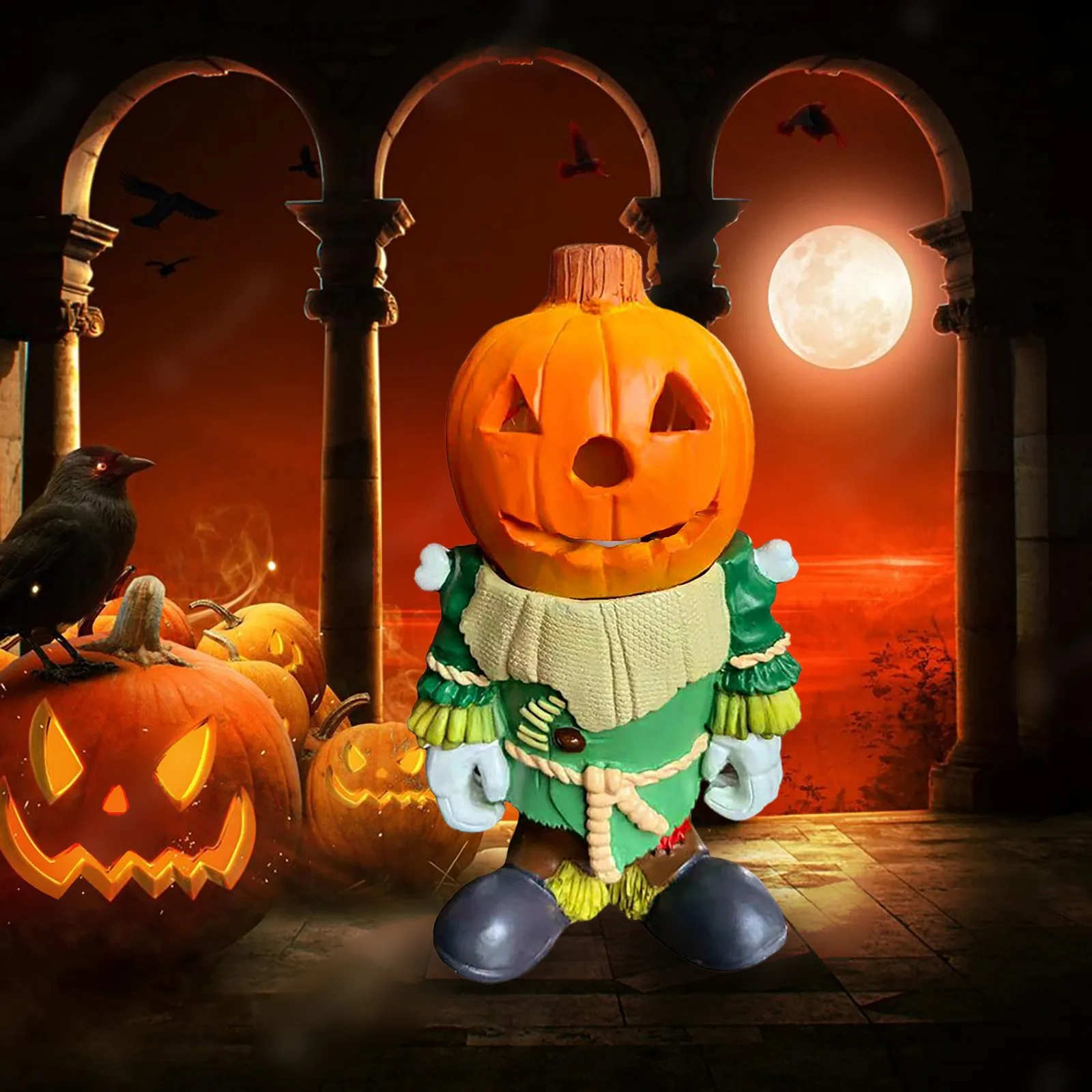 

Подарок на Хэллоуин, тыква, рыцари, украшение для сада, декоративные светящиеся пасхальные украшения, центральный элемент, радужные рождест...