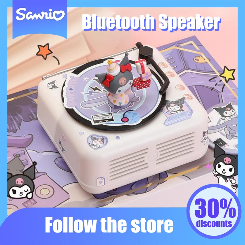 

Kawaii Sanrio аниме Bluetooth Колонка Cute Kuromi My Melody Cinnamoroll мультфильм ретро звуковая система оригинальные детские подарки