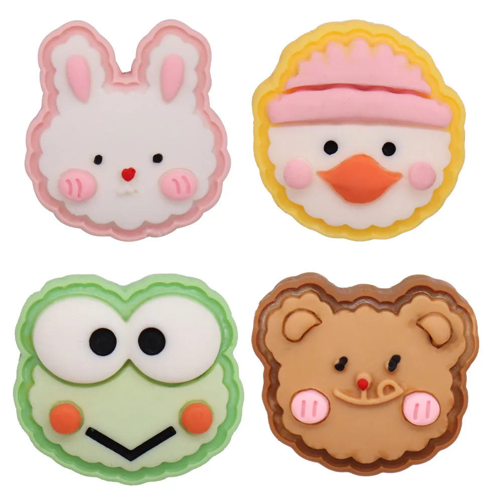 4 шт. милые Мультяшные Животные медведь утка Кролик Лягушка полимерные поделки