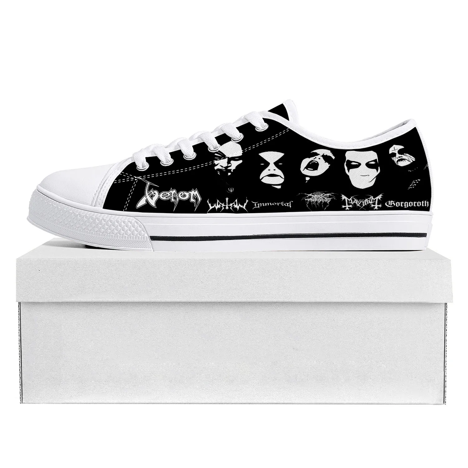 

Venom Band Low Top Sneakers Mens Womens Teenager Canvas High Quality Sneaker Welcome To Hell Custom Made Shoes Customize Shoe