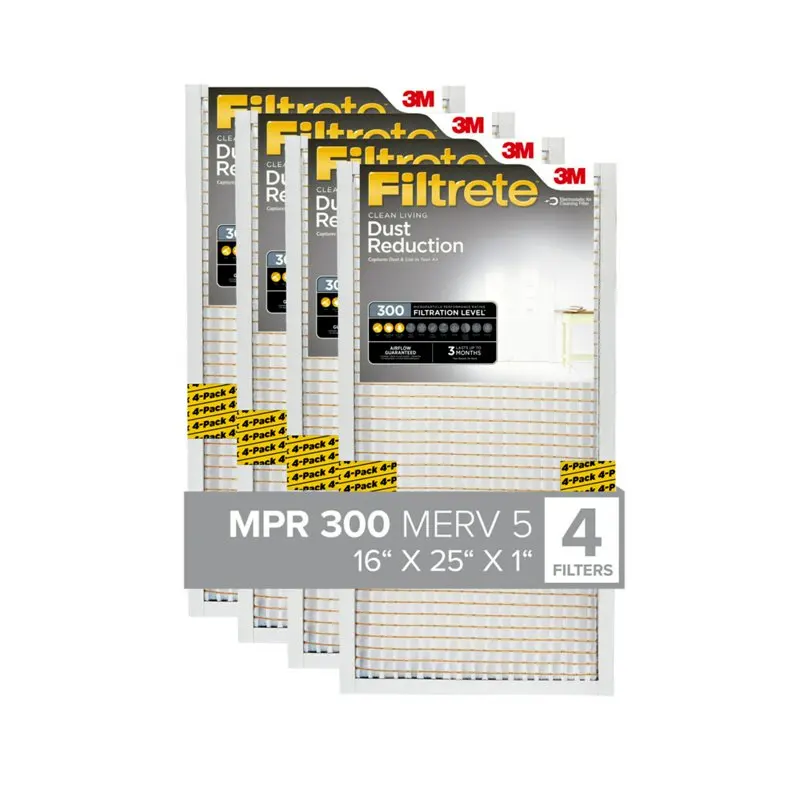 

Air Filter, MPR 300 MERV 5, Clean Living Dust Reduction, 4 Filters Pulse oxiometer finger Guitar stand Black lip liner Label pri