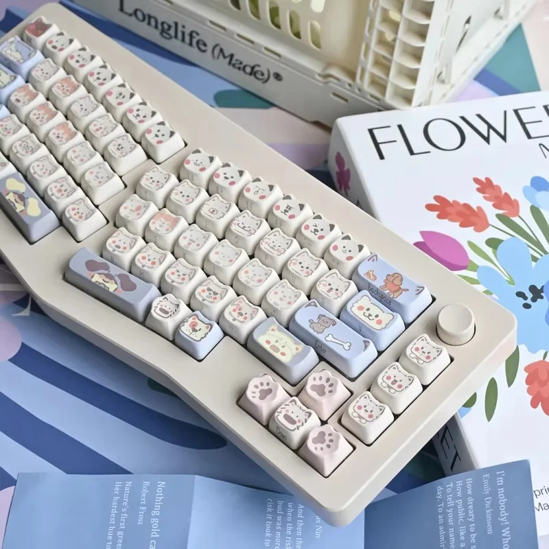 Белые колпачки для клавиш Yang Mie оригинальные механические клавиатуры с высотой