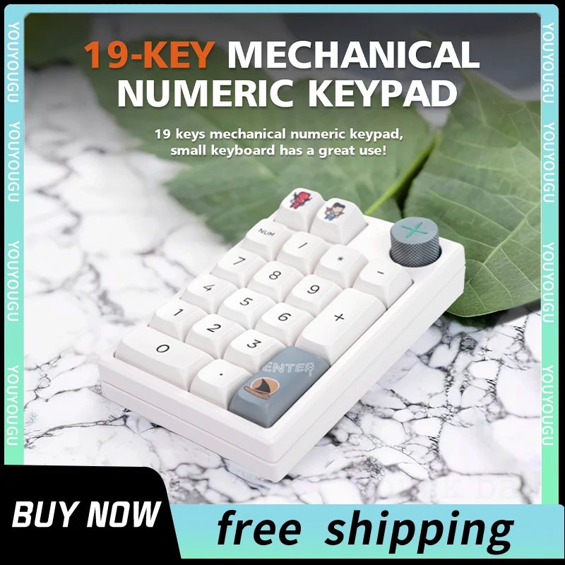 Мини цифровая клавиатура Darmoshark K3 Pro, 19 клавиш, 3 режима, Bluetooth, беспроводная клавиатура Umpad, горячая переключение, зеленый переключатель, цифры, механическая клавиатура