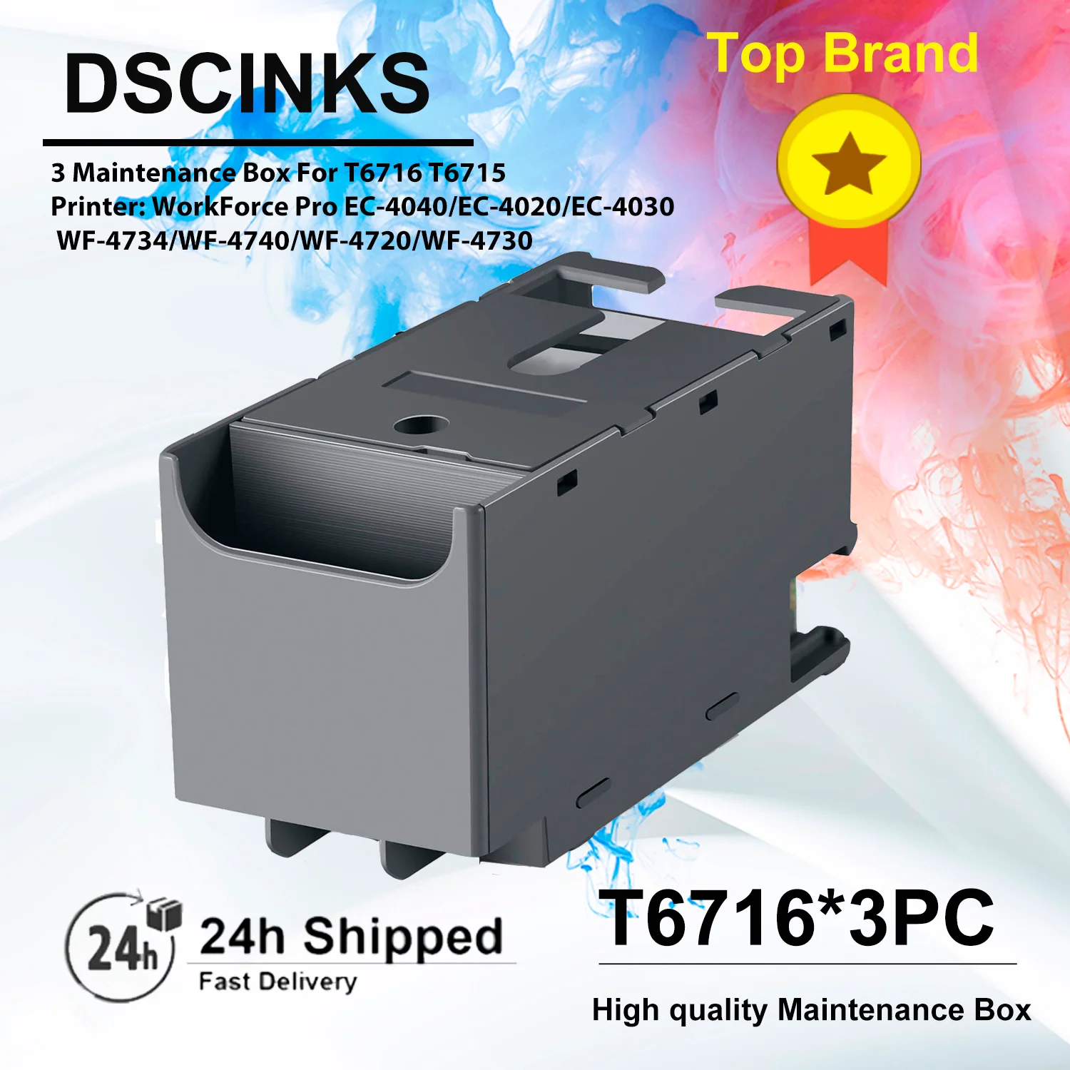Фото Комплект из 3 емкостей для отработанных чернил T6716 T6715 для WF-3820/4820/4830/4720/4834/4734/4730/4740 ET-8700 EC-4030/4020 WF-M5799/C5710/M5299/C5290 №1