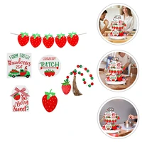 1 set decorations party decorations strawberry themed adorns festival tray adornments for festival party party layout decoration