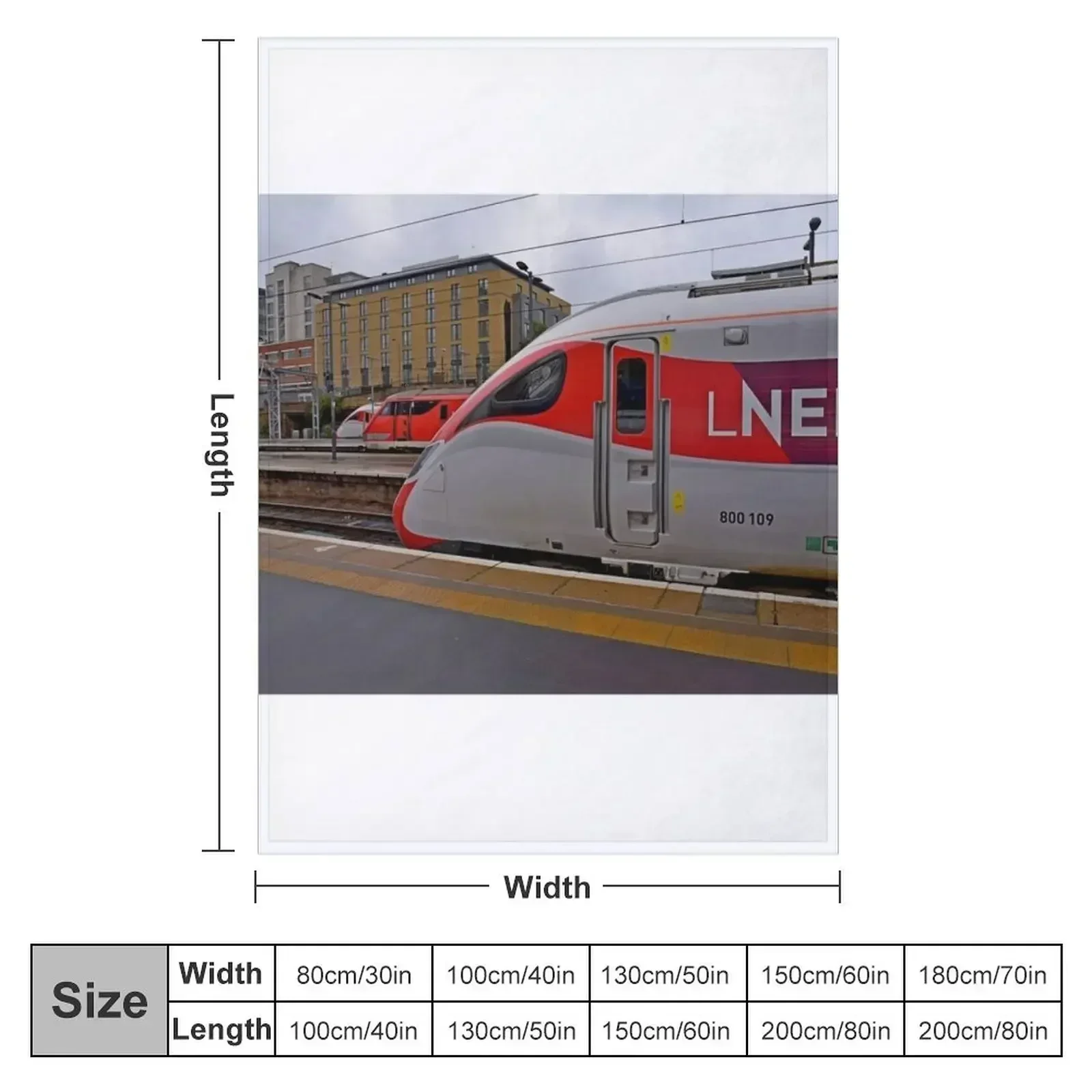 Поезда LNER Azuma с класом 91 локо в Кингз крестовое одеяло тяжелое для сна роскошные