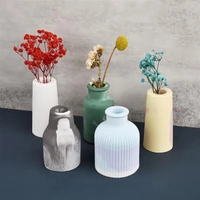 art flower vase silicone mould for diy handmade plaster concrete epoxy rensin moulds crystal planter injection molds craft gift