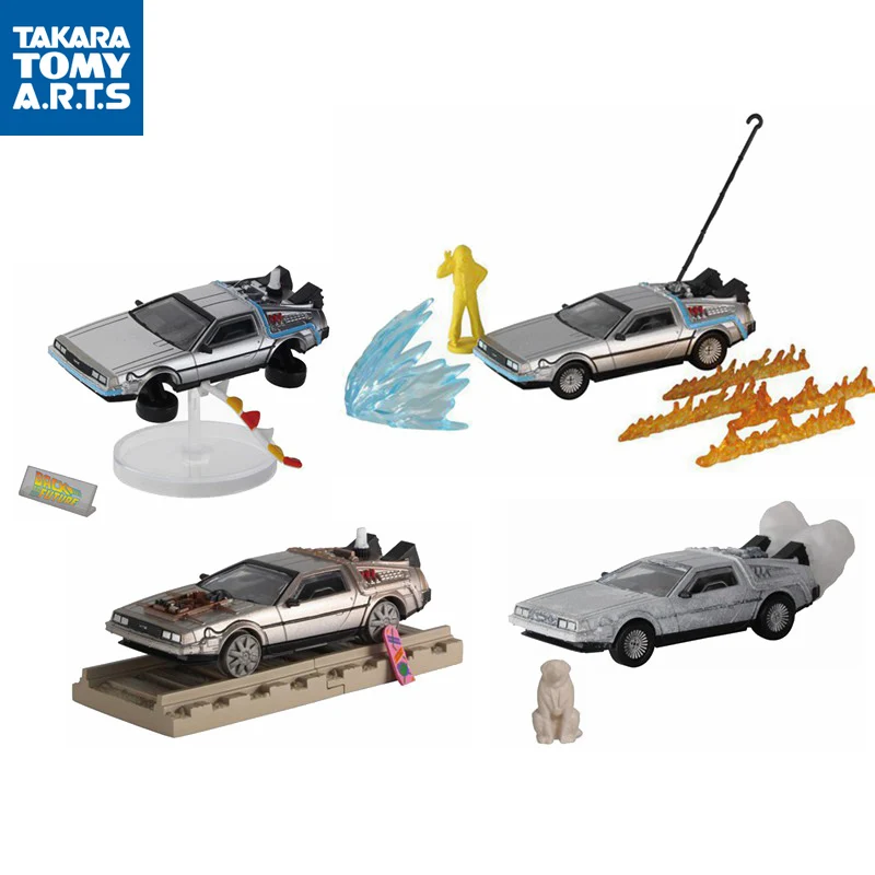 TAKARA TOMY 1/64 Назад в будущее 2 DeLorean (машина времени) мини-модель автомобиля