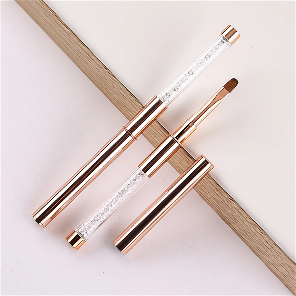 

1 PCs Crystal Handle Drawing Liner Brush Nail Enhancement Brush Painting Pen Gel Polish Light Therapy Halo Dye Brushes Pull Line