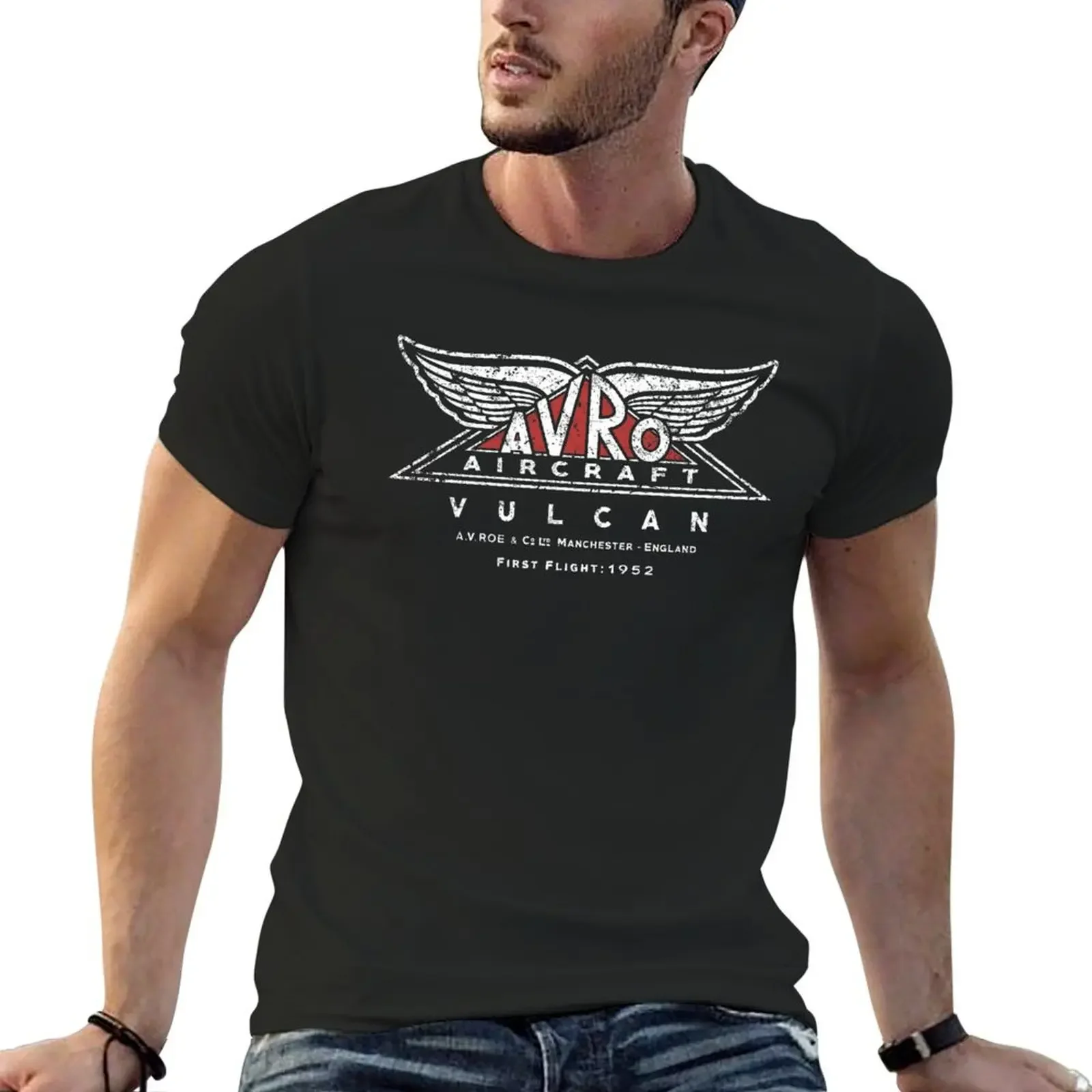 Avro Vulcan Logo T-Shirt customs anime tshirt shirts graphic tees man t shirt black for men