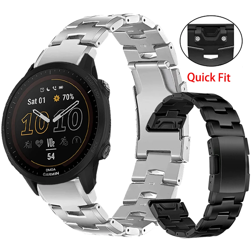 

Ремешок из титанового сплава для наручных часов Garmin Forerunner 955 935 745 945 LTE S60 S62 instinct 2, 22, 26 мм