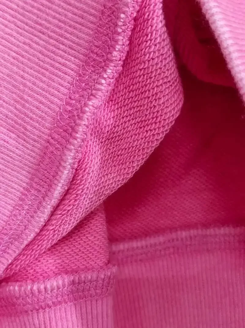 Розовый топ с вышивкой осенне-зимняя уличная одежда женские толстовки пуловеры