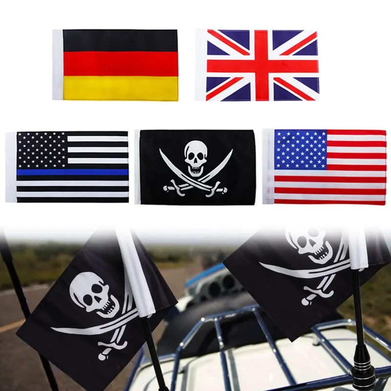 Универсальный мотоциклетный двухсторонний флаг с американскими и немецкими
