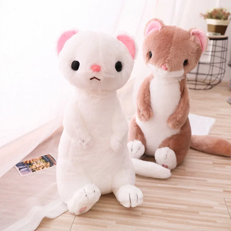 50cm Simulation Ferret Plush Toy Soft Stuffed Cartoon Animal Dolls Sleep Pillow Sofa Cushion Home Decor Kids Children Toy Gifts