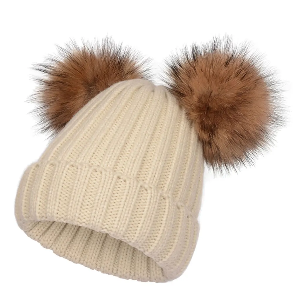 

Women Cap Winter Warm Cold Weather Beanie Decorative Solid Color Cap Adults Head Warmer Elastic Smart Headgear