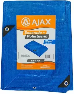

Canvas 6 M. x 4 m. Polyethylene wax 70 g/m² Blue Ajax