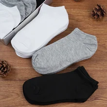 Calcetines tobilleros transpirables para mujer, conjunto de calcetines de algodón suave y cómodo, Color blanco, negro y gris, 10 pares