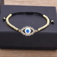 nidin top quality lucky turkish evil eye exquisite copper zircon adjustable bracelet women retro handmade pearl luxury jewelry