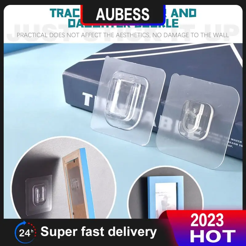 

1PC Double-sided Adhesive Wall Hooks Waterproof Oilproof Self Adhesive Hooks Reusable Seamless Hanging Hook for kitchen bathroom