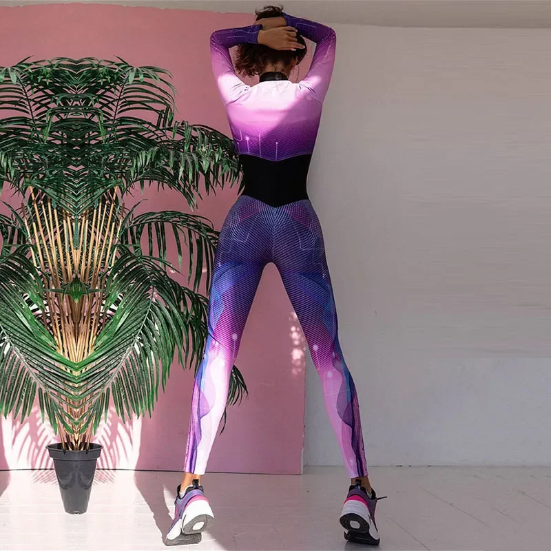 Женский Облегающий комбинезон gymdolphin спортивный цельный костюм на молнии с