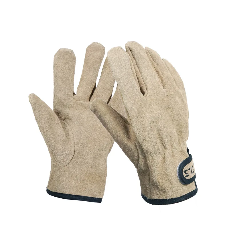 

Camping Fire Barbecue Leather Anti Scalding Heat Insulation Thickened Wear Resistant Labor Protection Gloves