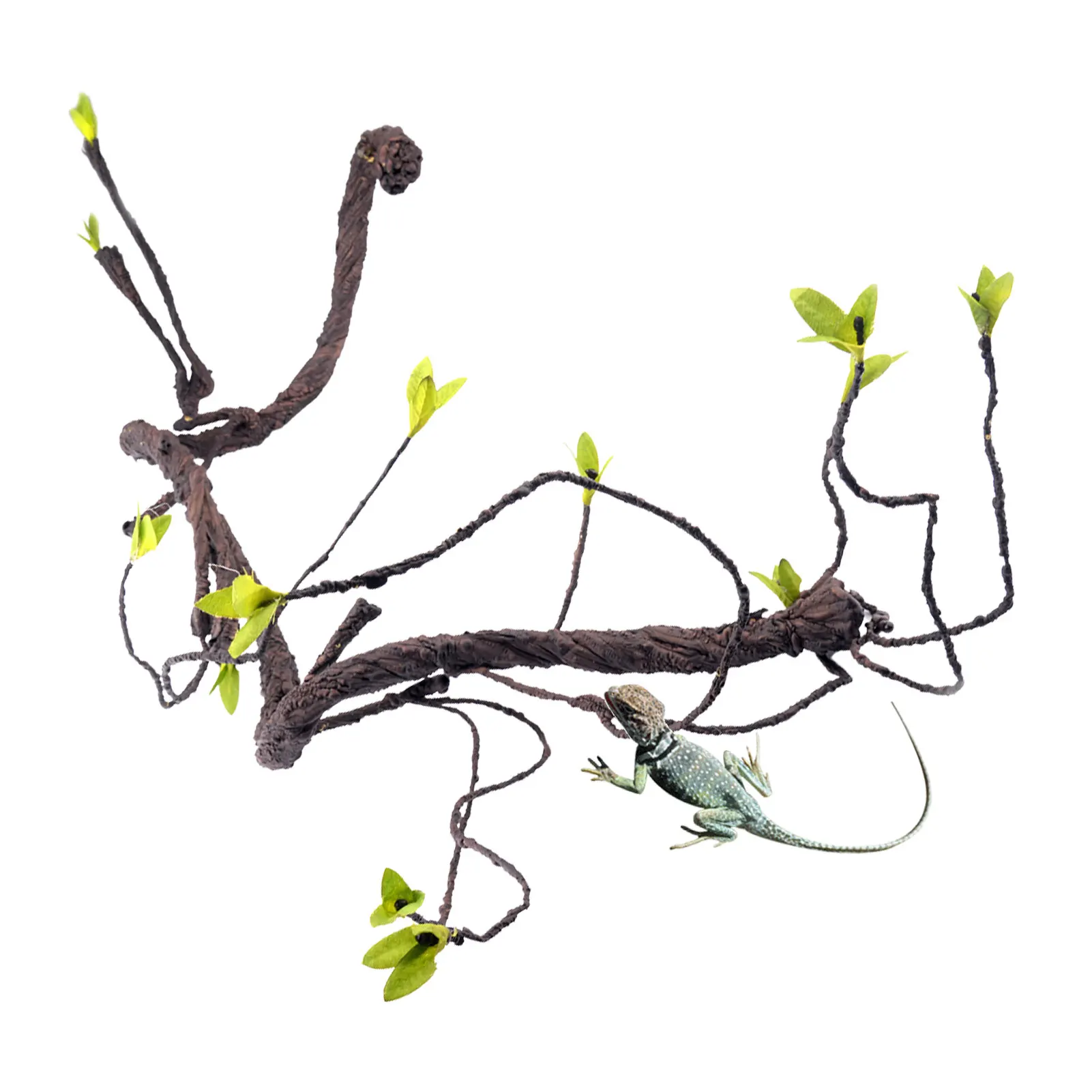 

Reptile Corner Branch Vines Plants Flexible Bendable Jungle Fake Vine Plastics Fake Branches Pet Tank Habitat Terrarium Decor