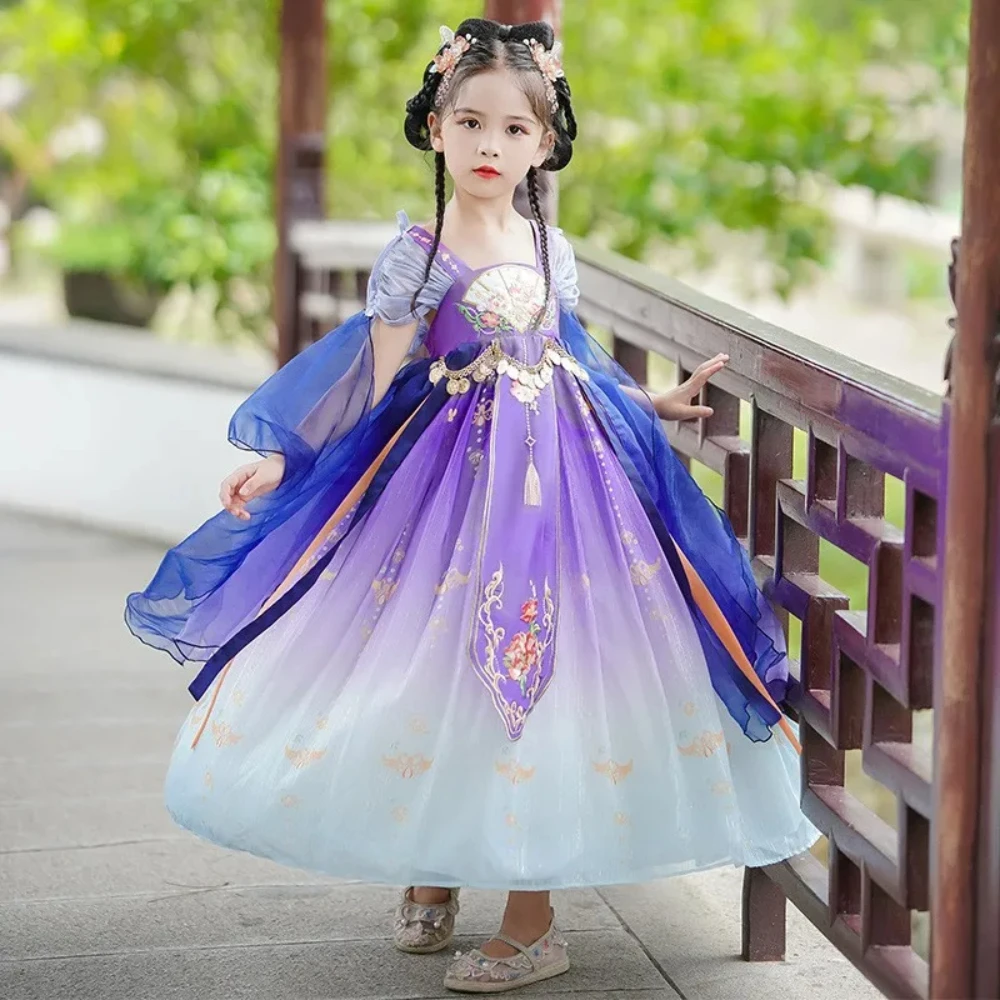 Традиционное китайское платье ханьфу для девочек Сказочный наряд Детский костюм
