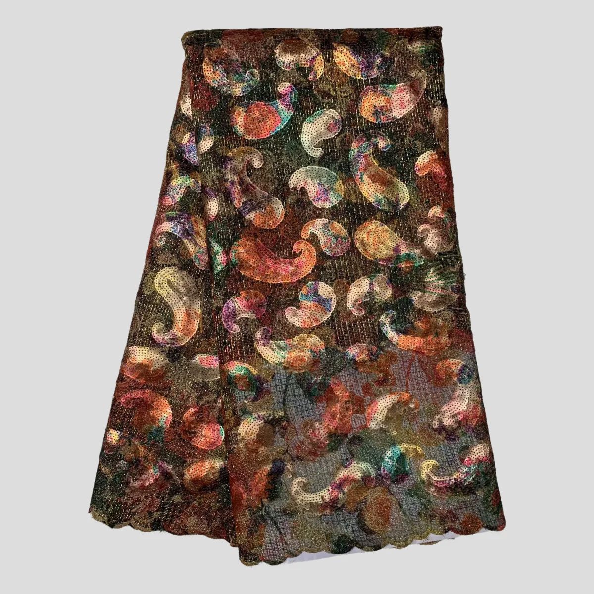 Роскошный сверкающий тюль свадебная африканская ткань с блестками поделки для