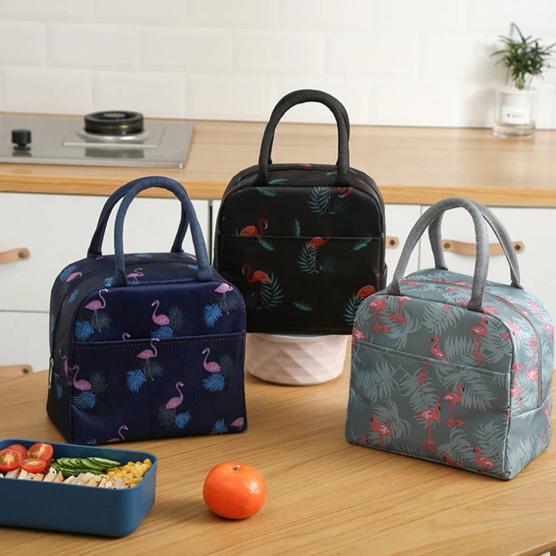 

Portable Lunch Bags For Women Handbags Ice Cooler Picnic Bags Insulated Thermal Lunch Box Pouch Children School Food Storage Bag