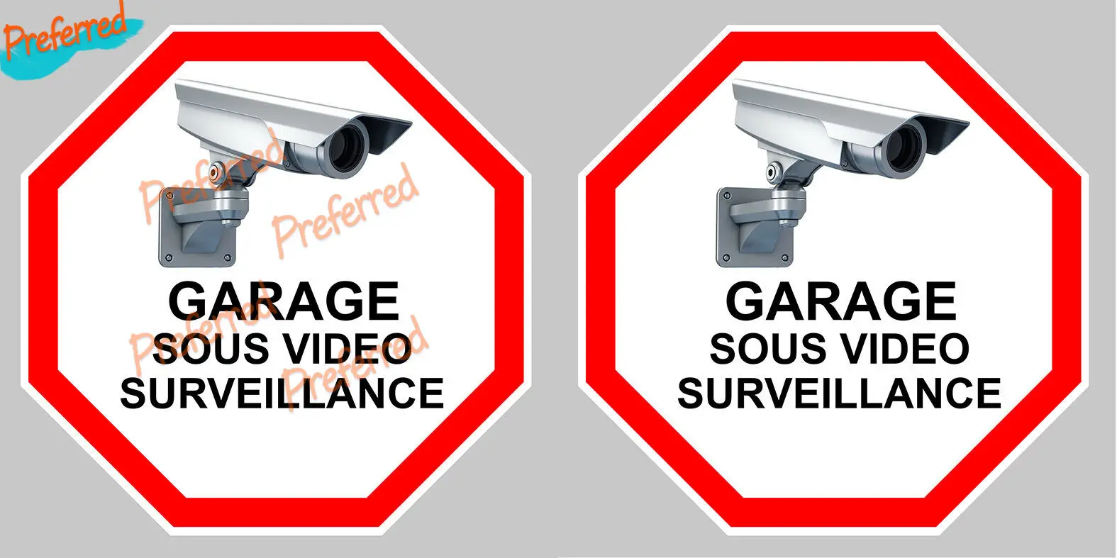 

2 X Garage Video Surveillance Camera Protection 9cm Sticker Sticker