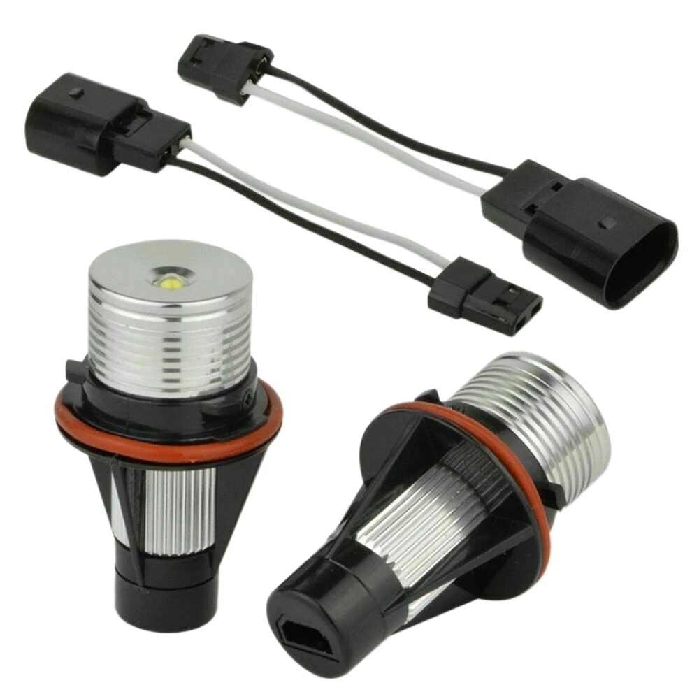 

1Pair 8000K White LED Angel Eye Marker Halo Light Bulbs for E39 E53 E60 E63 E64 E66 E87 5 6 7 X3 X5