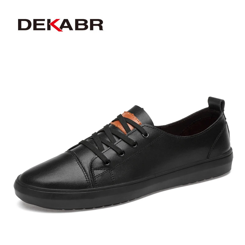 

DEKABR Genuine Leather Men Shoes Lace-Up Men Casual Shoes New 2022 Fashion Breathable Male Footwear Spring Autumn Size 38-46