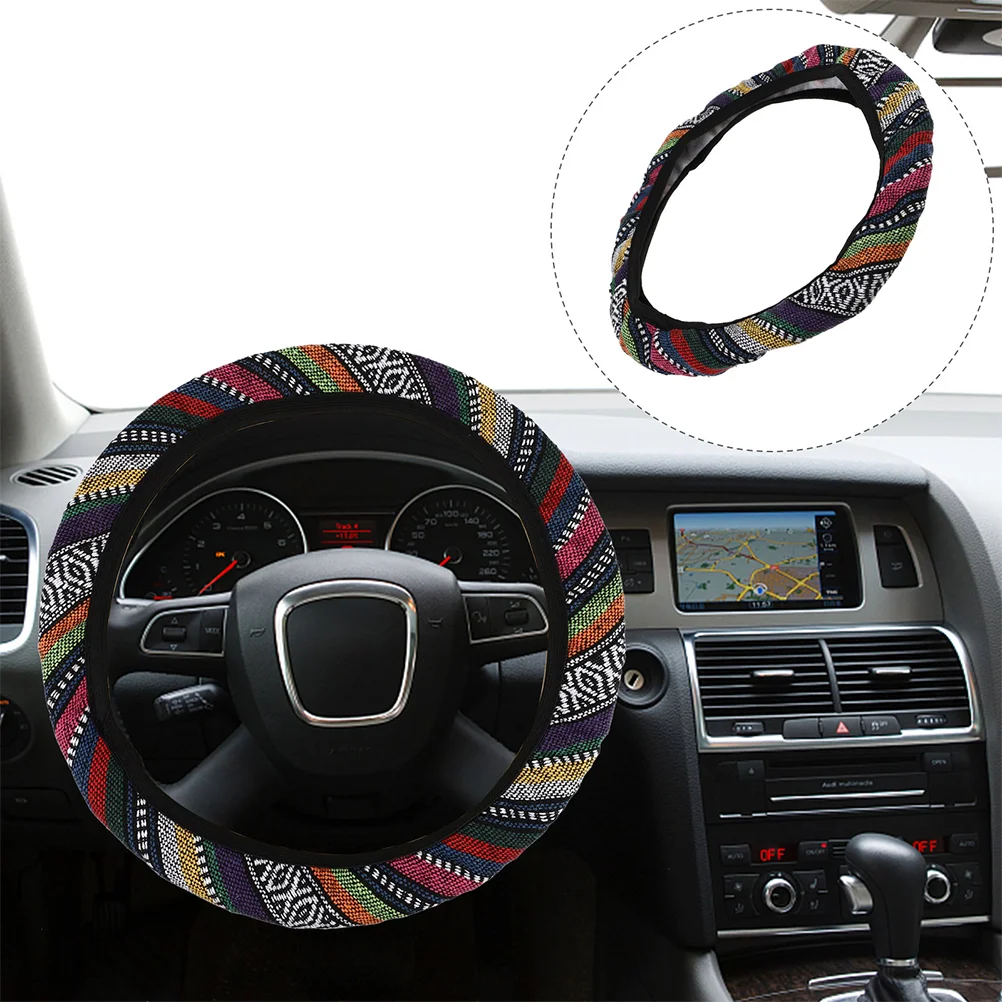 

2 Pcs Covers Automotive Steering Wheel Cover Vehicle Steering Wheel Covers Steering Wheel Covers Ethnic Steering Wheel Cover