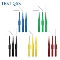 qss 15pcs insulation non destructive piercing test probe multimeter stainless puncture back probe 3 angles q 30009