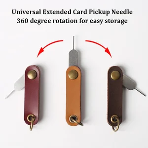 1pc Eject Sim Card Tray Open Pin Needle Key Tool For Universal Mobile Phone For iPhone12 SamSung PU 