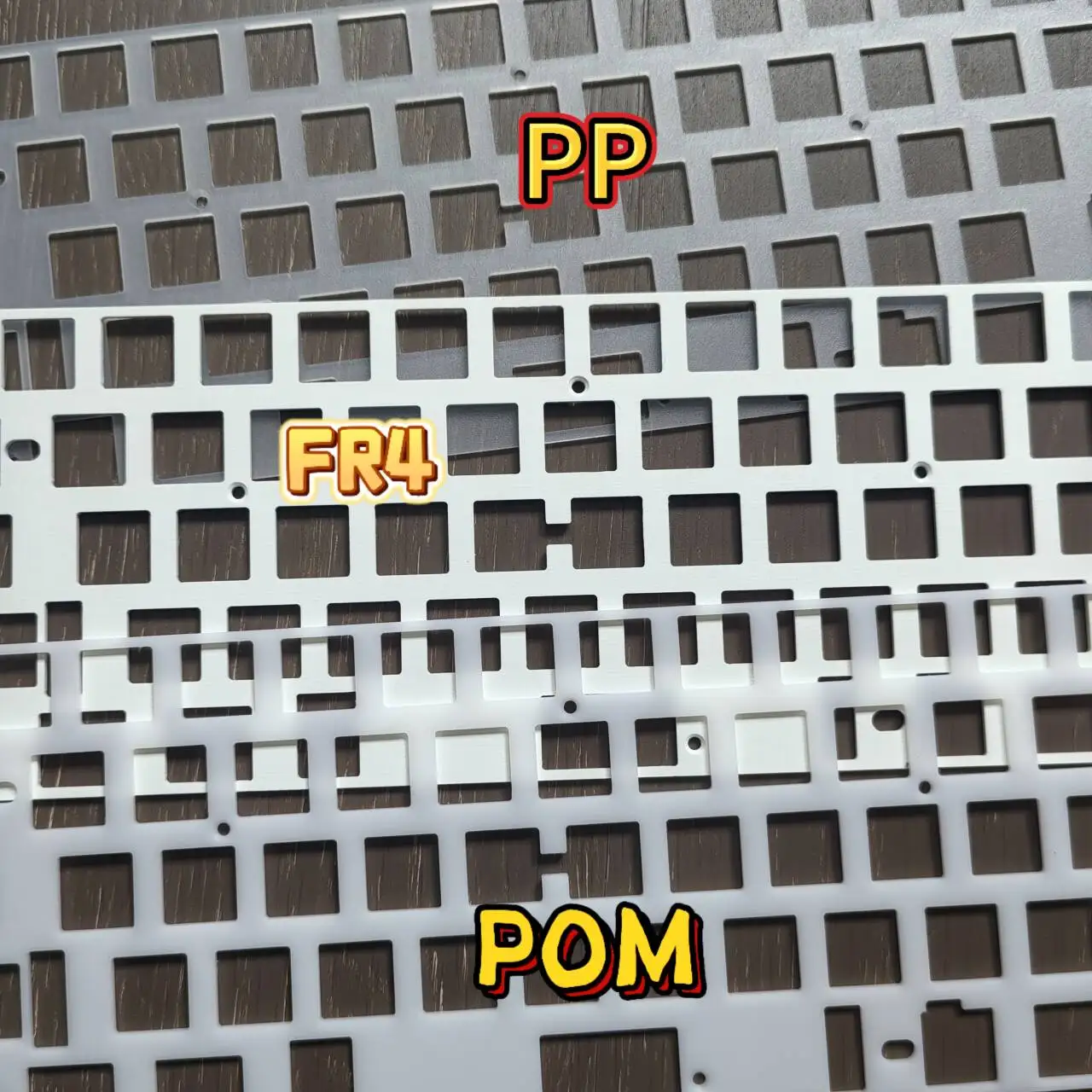 Фото Клавиатурная панель для kbdfans kbd8x mk3 и Venom87 HE с раскладкой F12 (для крепления стабилизаторов на плату) №3