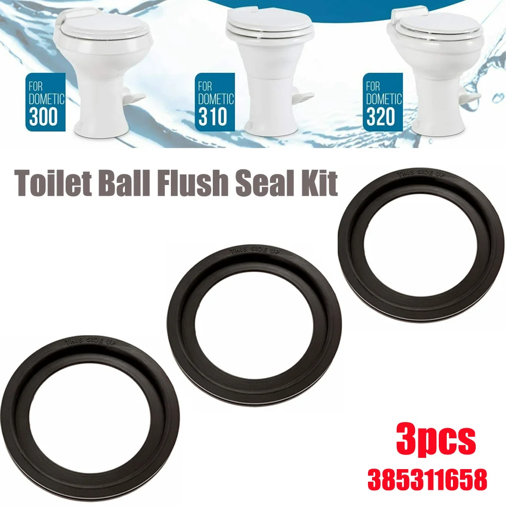 

3pcs/set RV Toilet Flush Ball Seals For Dometic Model 300 310 320 RV Motorhome Camper Trailer Toilets Flush Ball Seal 385311658