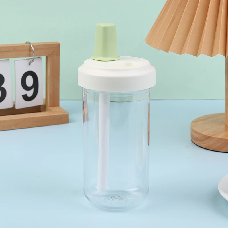 500 мл бутылки для воды пластиковая чашка сока молока с крышкой соломенная