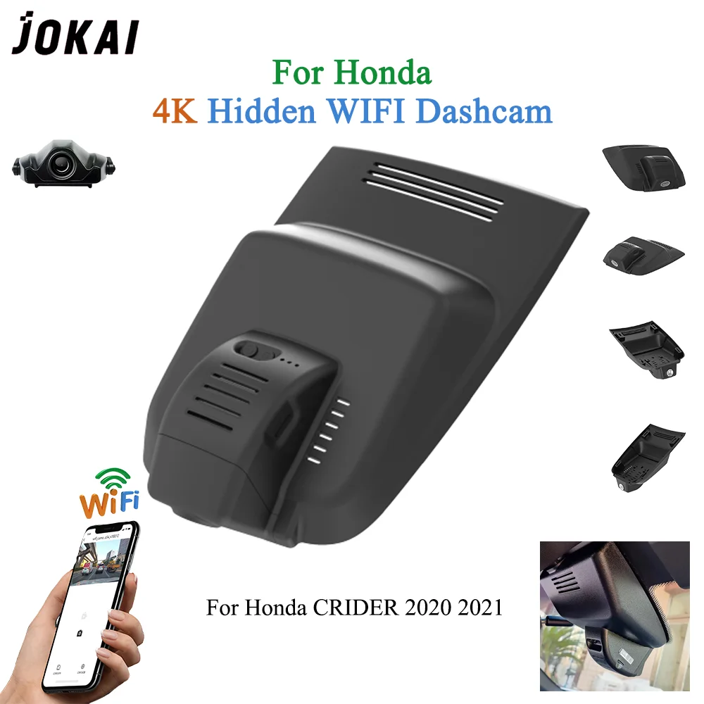 For Honda CRIDER 2020 2021 Front and Rear 4K Dash Cam for Car Camera Recorder Dashcam WIFI Car Dvr Recording Devices Accessories