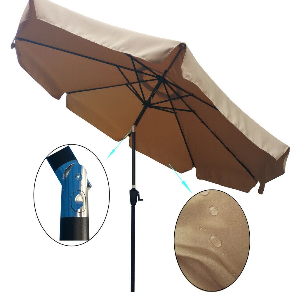 

Зонт для внутреннего дворика 10 футов, Круглый Зонт для рынка, зонты для улицы, садовые Зонты с рукояткой