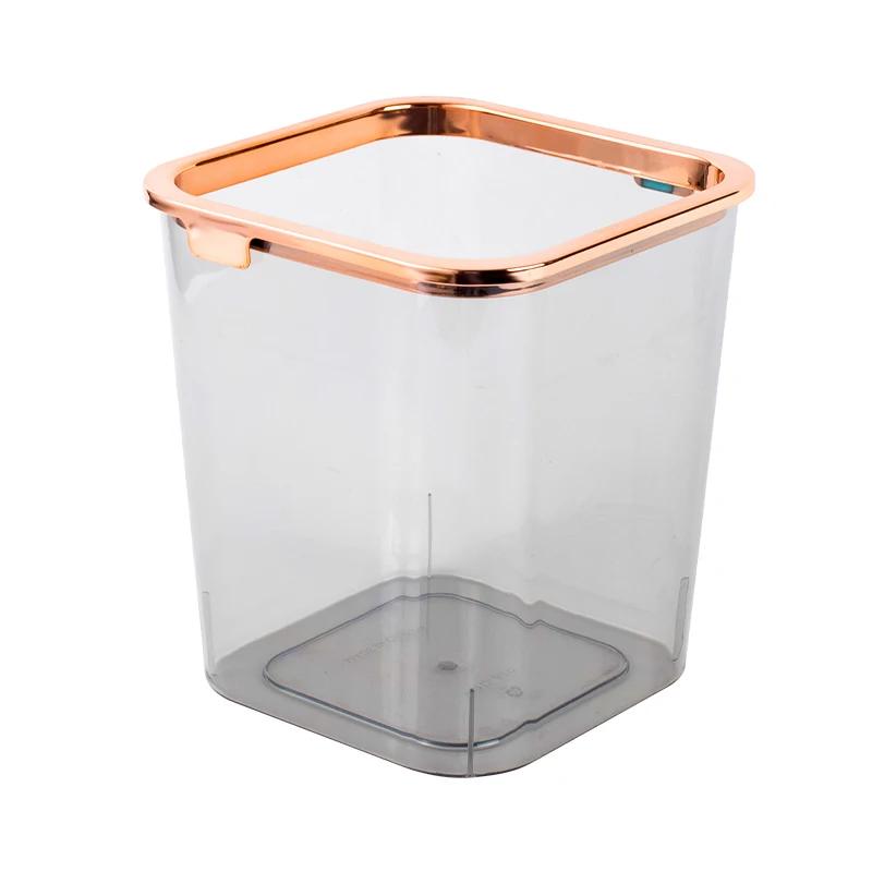 

Desktop Trash Can Light Luxury Nordic Kitchen Modern Minimalist Style Office Home Wastebasket Transparent Mini Garbage Bin L705Y