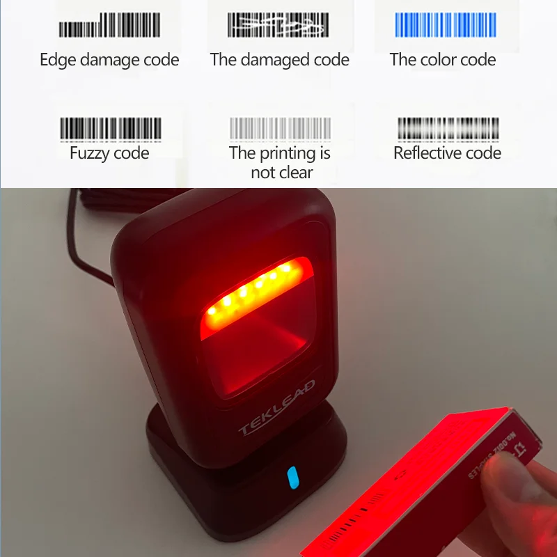 TEKLEAD 2D настольный сканер штрих-кода, быстрая скорость, 1 миллион пикселей, 2D настольный сканер штрих-кода для розничного магазина супермаркета (art.: 3920c8693ea89) - 3920c8693ea89