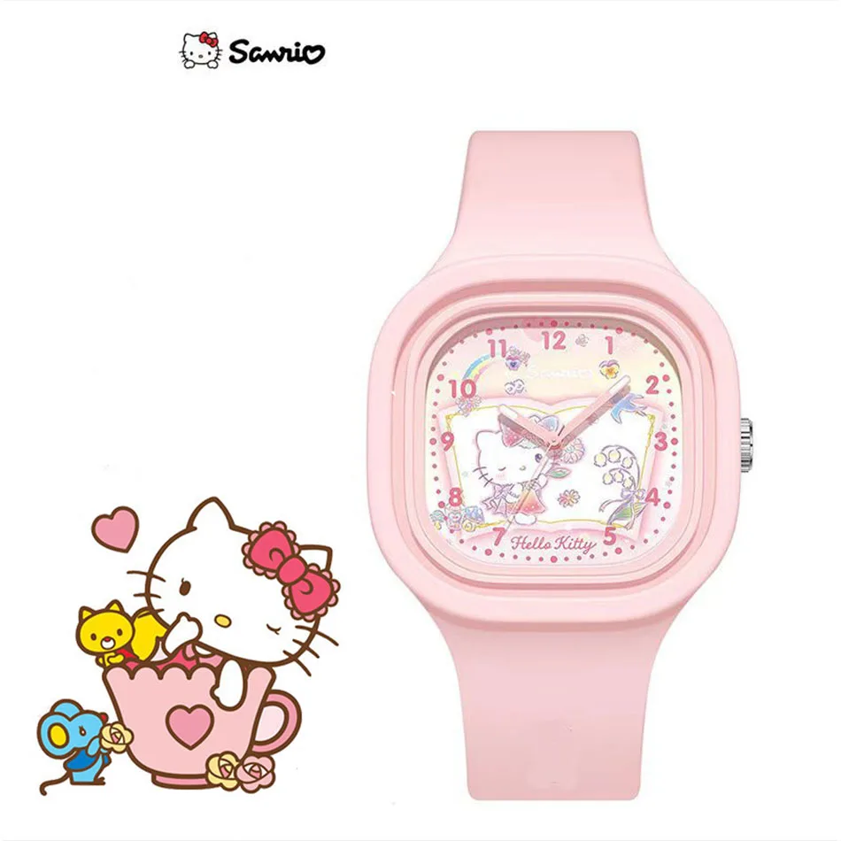 Sanrio Kawaii Hello Kitty My Melody Cinnamoroll Унисексуальные Силиконовые Наручные Часы