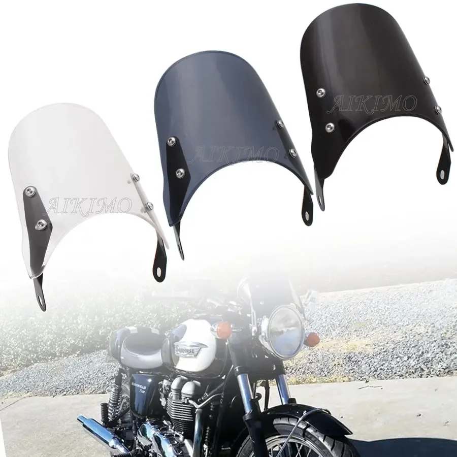 Фото Для Triumph Bonneville/SE/T100/T120 2001-2017 Thruxton 900 03-15 ветровые дефлекторы лобового стекла мотоцикла Pare-brise №1
