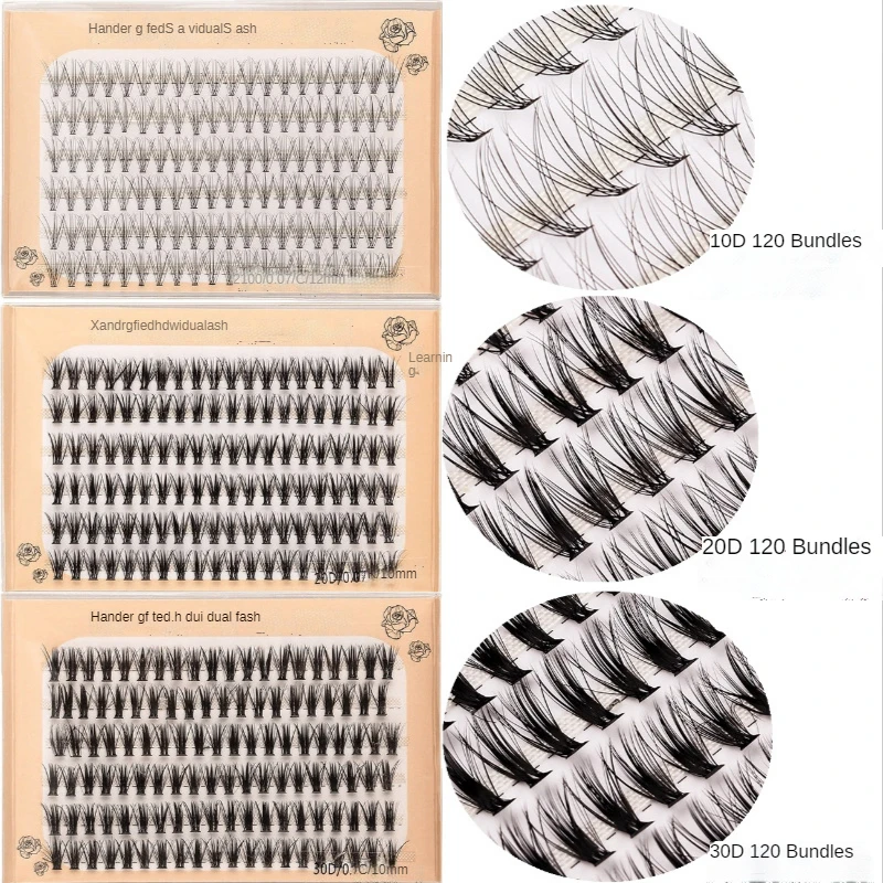 

60 Bundles Eyelash Extension Natural Faux Mink Eyelashes Individual 10/20/30D Cluster Lashes Makeup Cilia False Eye Lashes
