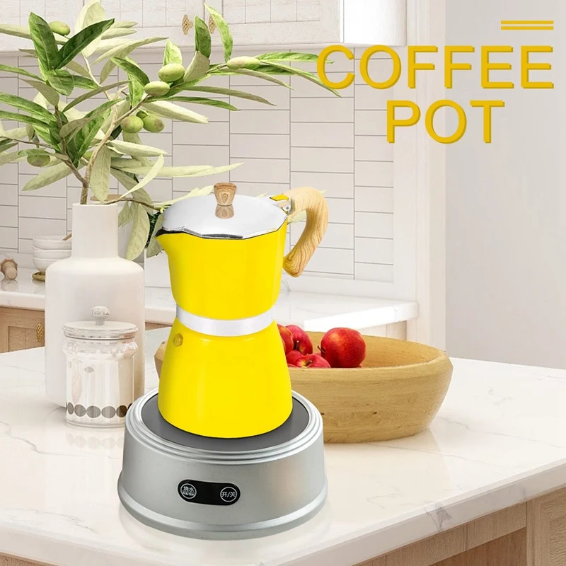 

Aluminum Italian Moka Espresso Coffee Machine Filter Stove Pot 6 Cups