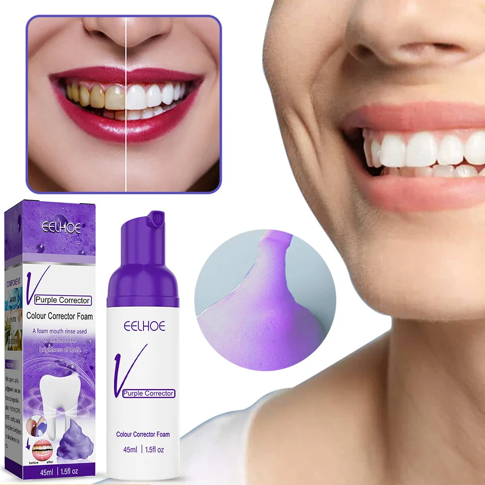 

Teeth Whitening Foam Mousse Color Corrector Beauty Health Oral Hygiene Mousse Stains Removal Fresh Breath Teeth Cleaning