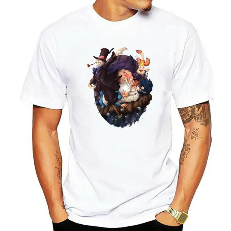 

Мужская футболка с изображением движущегося замка Howl S, модная новинка, футболка с бирками, уличная одежда, футболка